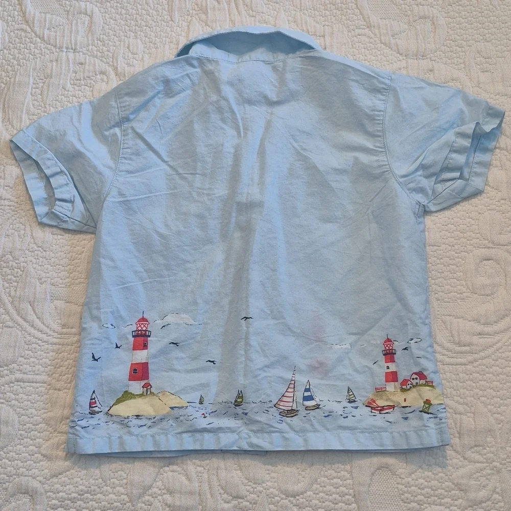 Janie and Jack boys 18 - 24 months short sleeve button up shirt 2005 VGUC HTF - Picture 5 of 6